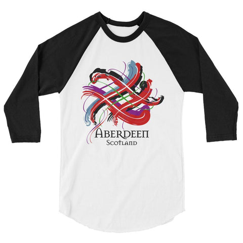 Image of Clan Aberdeen Tartan Scottish Sleeve Baseball Tee