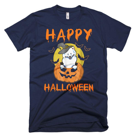 Image of The Witch Samoyed Funny Halloween T-Shirt