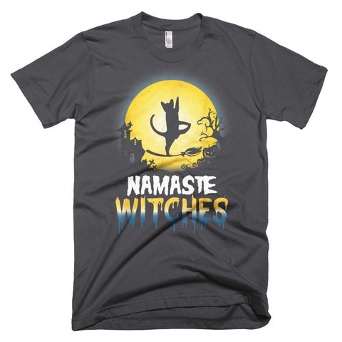 Image of Namaste Witches Cat Yoga Costume Gift Halloween T-Shirt