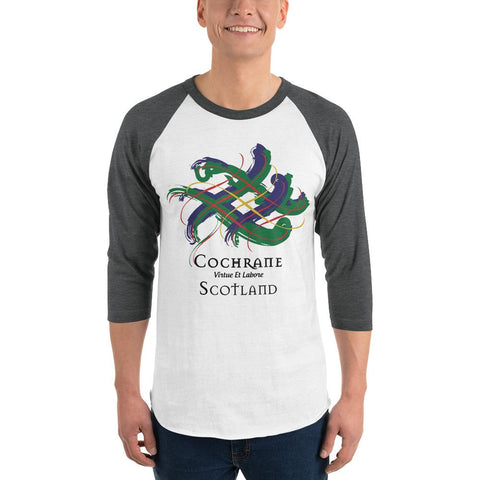 Image of Clan Cochrane Tartan Scottish Sleeve Baseball Tee