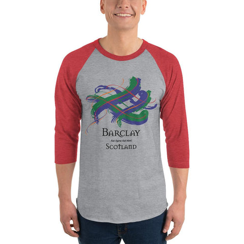 Image of Clan Barclay Tartan Scottish Sleeve Baseball Tee