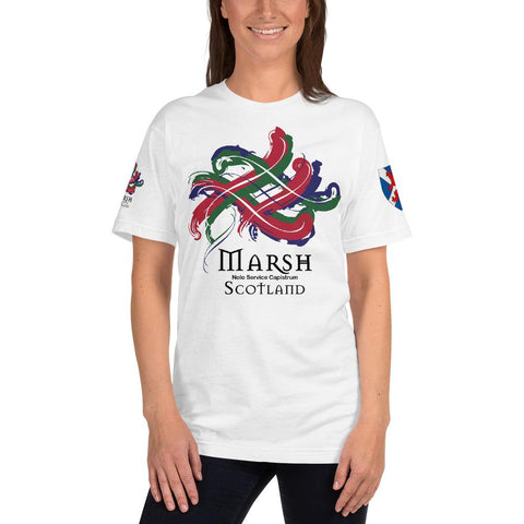 Image of Clan Marsh Tartan Scottish T-Shirt