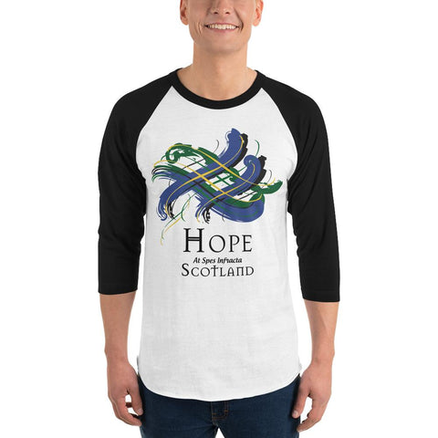 Image of Clan Hope Tartan Scottish Sleeve Baseball Tee