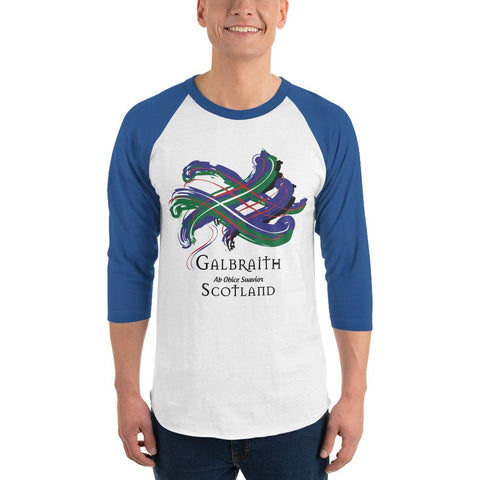 Image of Clan Galbraith Tartan Scottish Sleeve Baseball Tee