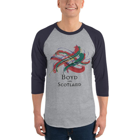 Image of Clan Boyd Tartan Scottish Sleeve Baseball Tee