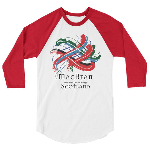 Image of Clan MacBean Tartan Scottish Sleeve Baseball Tee