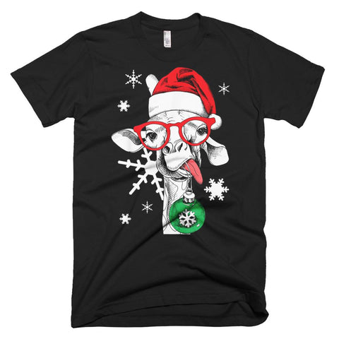 Image of Cute Giraffe Christmas Gift Shirt Funny Christmas T-Shirt