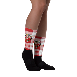 Menzies Red Scottish Clan Tartan Socks - manashirt