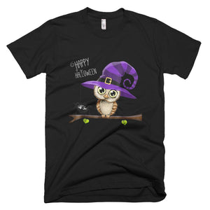 Owl Witch Happy Halloween T-Shirt