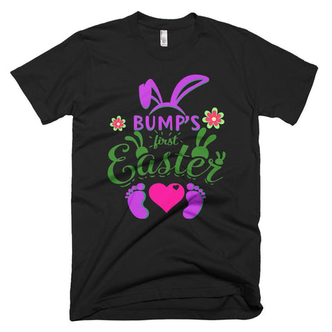 Image of Bump's First Easter New Baby Mother Mom Pregnant Easter Day T-Shirt