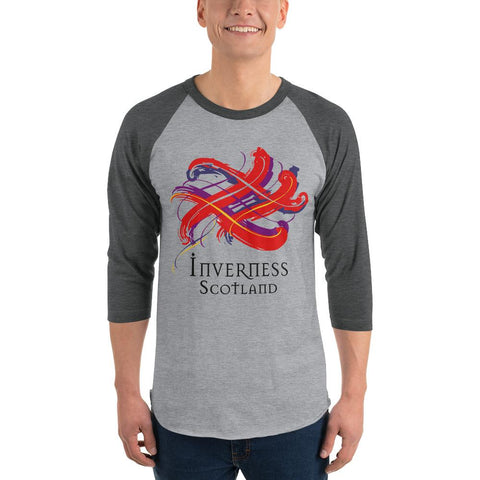 Image of Clan Inverness Tartan Scottish Sleeve Baseball Tee