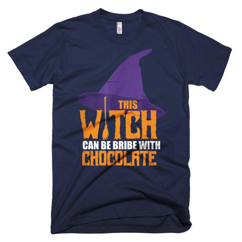 Image of This Witch Can Be Bribe With Chocolate Halloween T-Shirt