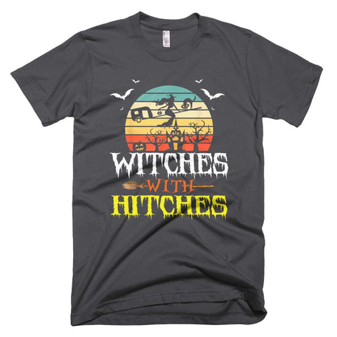 Image of Witches With Hitches Halloween Camping Vintage Halloween T-Shirt