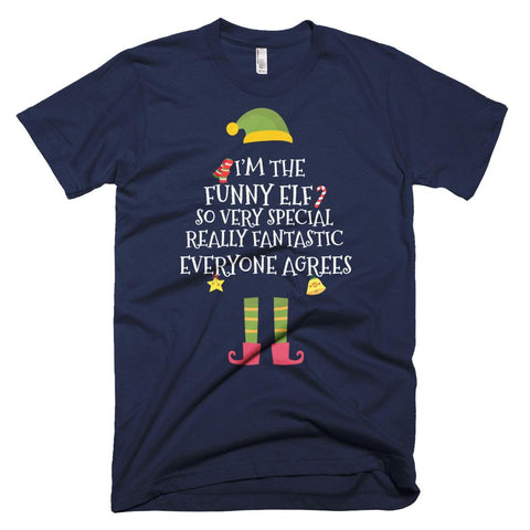 Image of I'm The Funny Elf Gift Shirt Matching Family Group Christmas T-Shirt