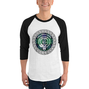 Abercrombie Scottish Clan Tartan Crest Badge Sleeve Baseball Tee