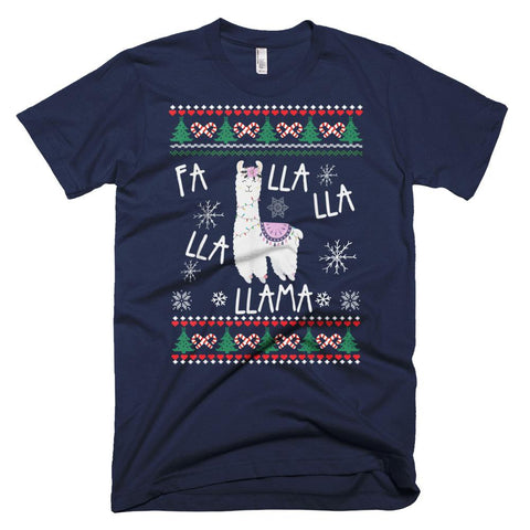 Image of Ugly Christmas T-Shirt Sweater LLama Funny Holiday