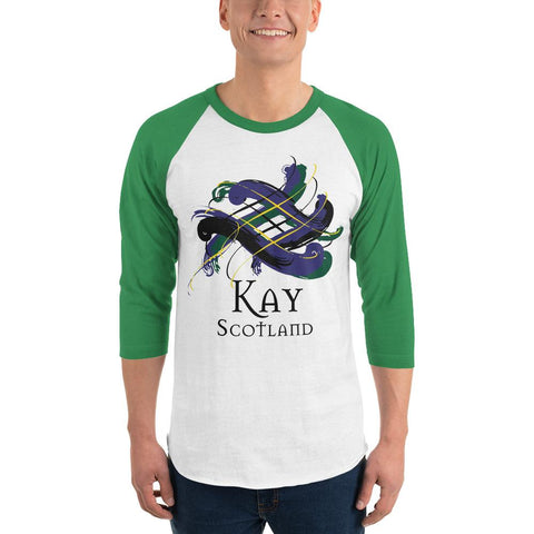 Image of Clan Kay Tartan Scottish Sleeve Baseball Tee