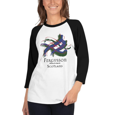 Image of Clan Fergusson Tartan Scottish Sleeve Baseball Tee