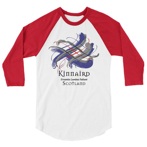 Image of Clan Kinnaird Tartan Scottish Sleeve Baseball Tee