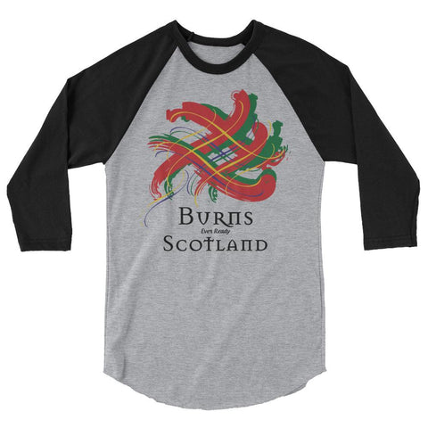 Image of Clan Burns Tartan Scottish Sleeve Baseball Tee