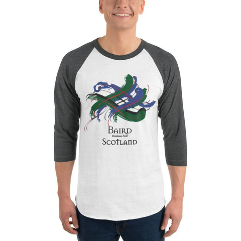 Image of Clan Baird Tartan Scottish Sleeve Baseball Tee