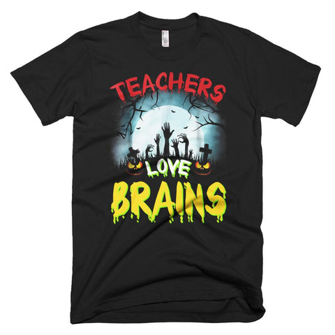 Image of Teachers Love Brains Halloween T-Shirt