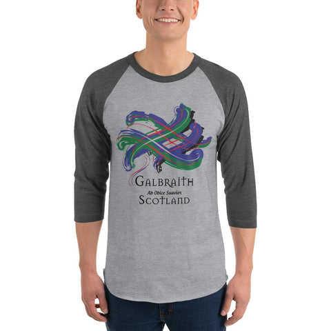 Image of Clan Galbraith Tartan Scottish Sleeve Baseball Tee