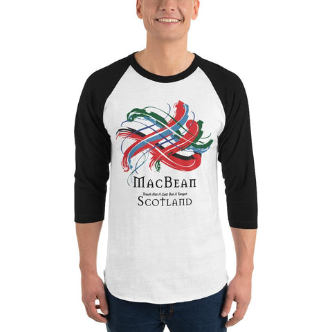 Image of Clan MacBean Tartan Scottish Sleeve Baseball Tee