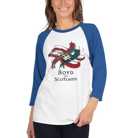 Image of Clan Boyd Tartan Scottish Sleeve Baseball Tee