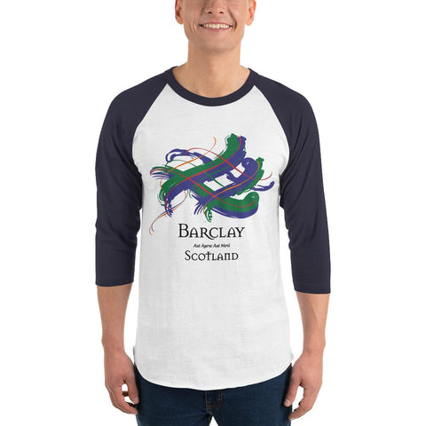 Image of Clan Barclay Tartan Scottish Sleeve Baseball Tee