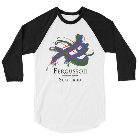 Image of Clan Fergusson Tartan Scottish Sleeve Baseball Tee