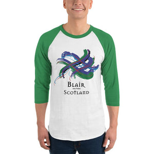 Clan Blair Tartan Scottish Sleeve Baseball Tee