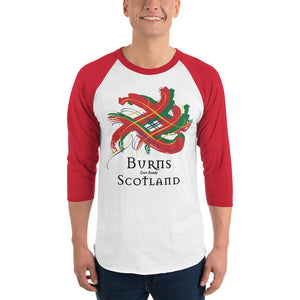 Clan Burns Tartan Scottish Sleeve Baseball Tee