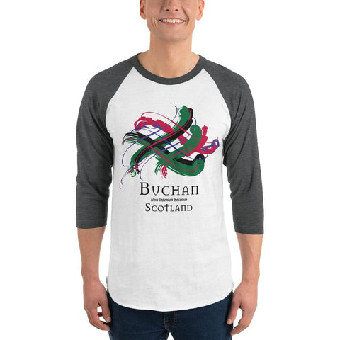 Image of Clan Buchan Tartan Scottish Sleeve Baseball Tee