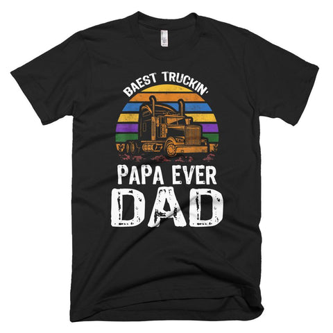 Image of Best Trucking Papa Ever Truck Driver Father Day T-Shirt