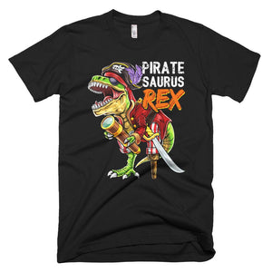 Dinosaur Pirate Hat Boys Gift Halloween T-Shirt