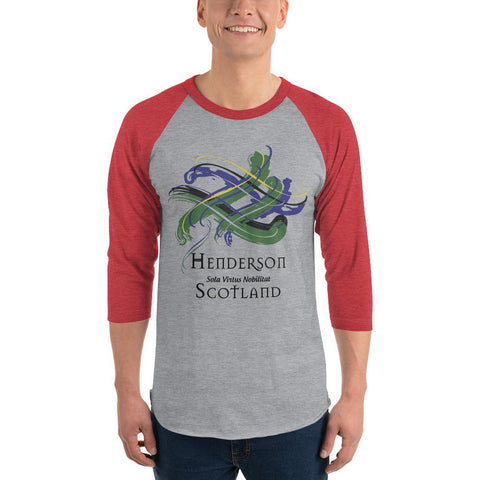 Image of Clan Henderson Classic Tartan Scottish Sleeve Baseball Tee