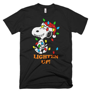 Peanuts Snoopy Christmas T-Shirt Lighten Up