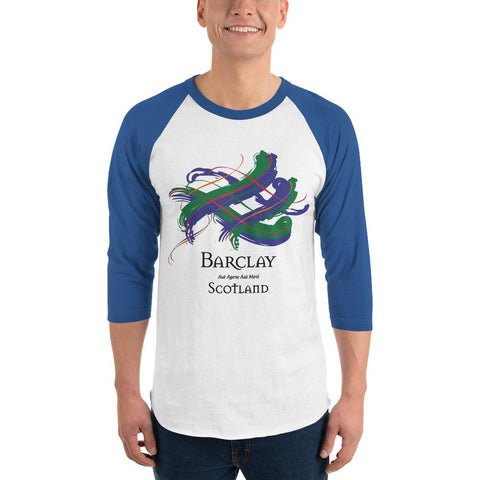 Image of Clan Barclay Tartan Scottish Sleeve Baseball Tee