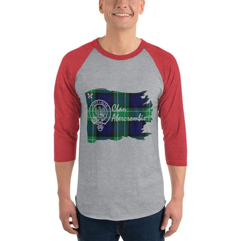 Image of Abercrombie Scottish Clan Tartan Badge Sleeve Baseball Tee