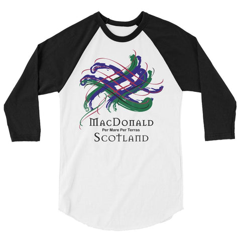 Image of Clan MacDonald Tartan Scottish Sleeve Baseball Tee