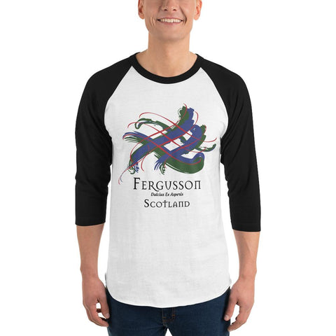 Image of Clan Fergusson Tartan Scottish Sleeve Baseball Tee