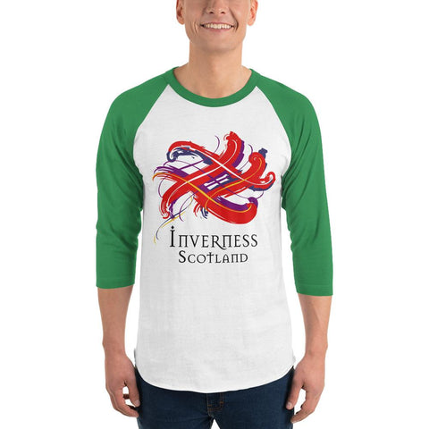 Image of Clan Inverness Tartan Scottish Sleeve Baseball Tee