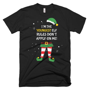 Youngest Elf Sibling Shirts Gift Funny Christmas T-Shirt