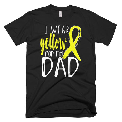 Image of Awareness I Wear Yellow For My DAD Funny Father Day T-Shirt