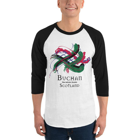 Image of Clan Buchan Tartan Scottish Sleeve Baseball Tee