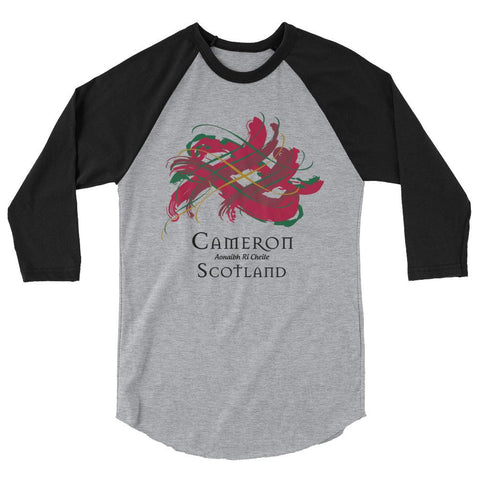 Image of Clan Cameron Tartan Scottish Sleeve Baseball Tee