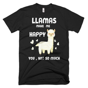 Great Llamas Make Me Happy You Not So Much Cute Llamas Need cool Christmas T-Shirt