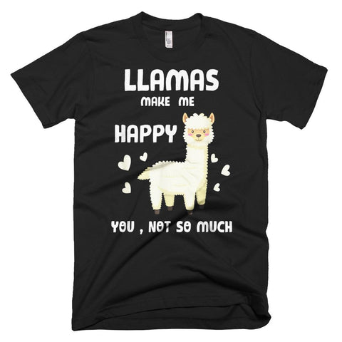 Image of Great Llamas Make Me Happy You Not So Much Cute Llamas Need cool Christmas T-Shirt