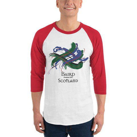 Image of Clan Baird Tartan Scottish Sleeve Baseball Tee